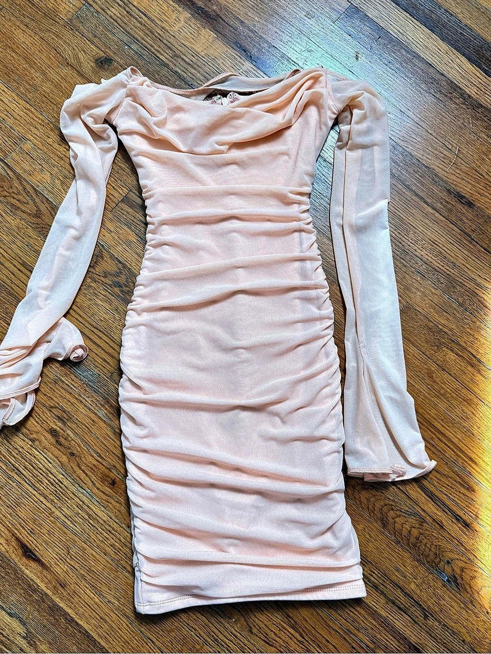 Oh Polly Pink Ruched Mini Dress US 0